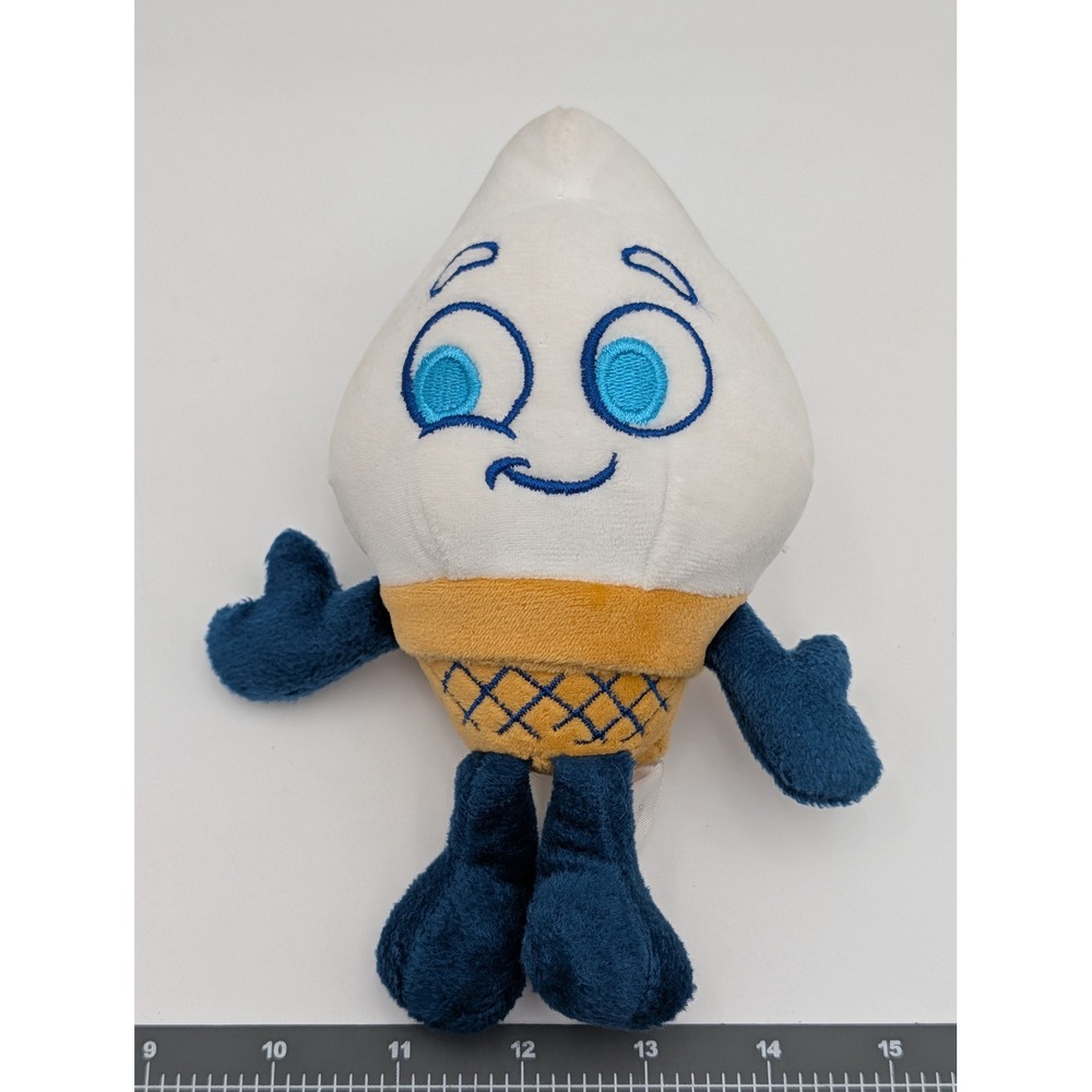 Culvers Scoopie Plush White Blue Ice Cream Cone Mascot 2024 Stuffed Animal Toy
